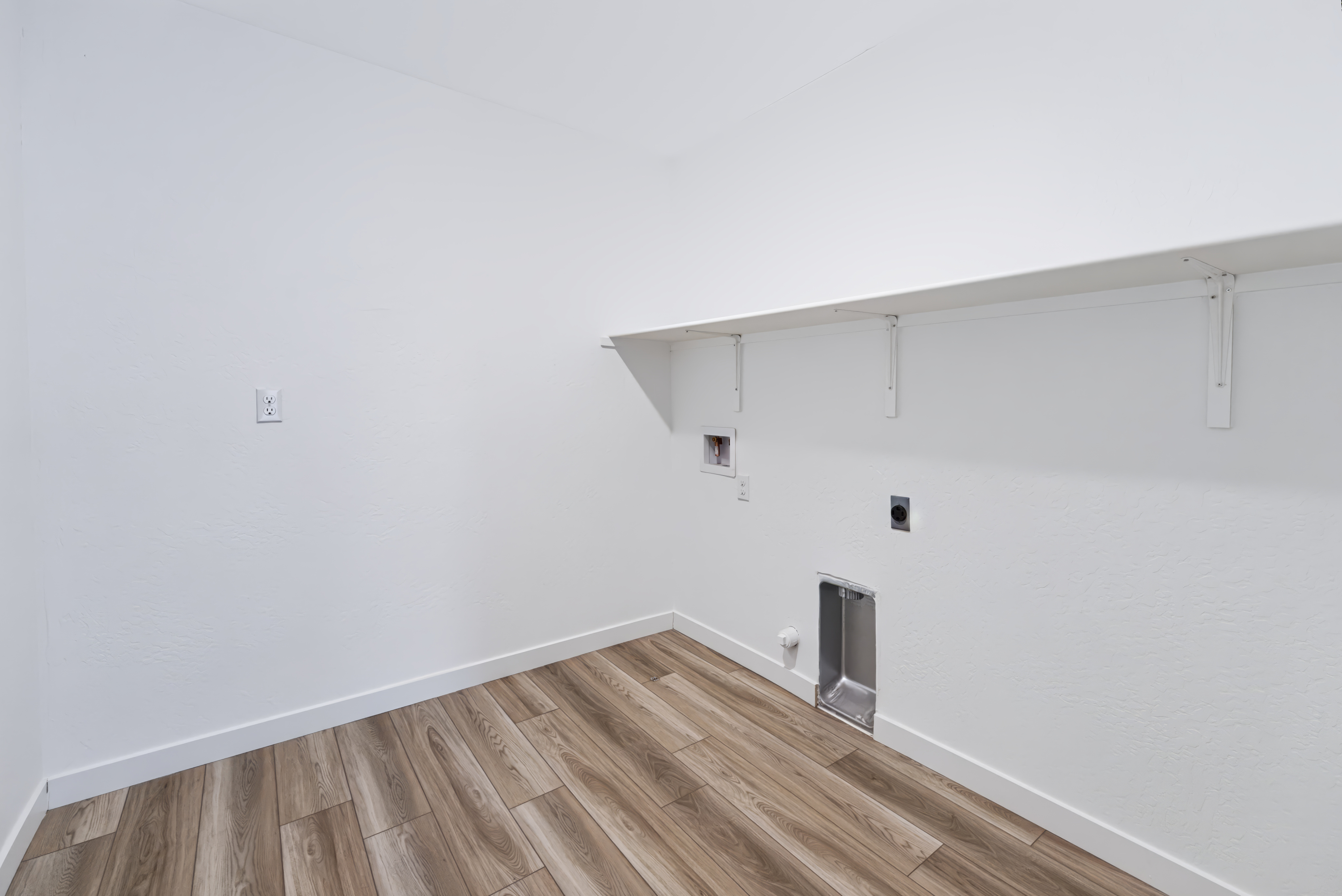 A room with white walls.