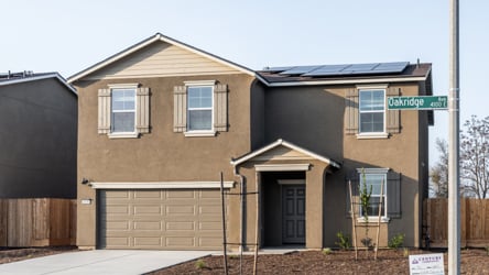 A house with a garage.