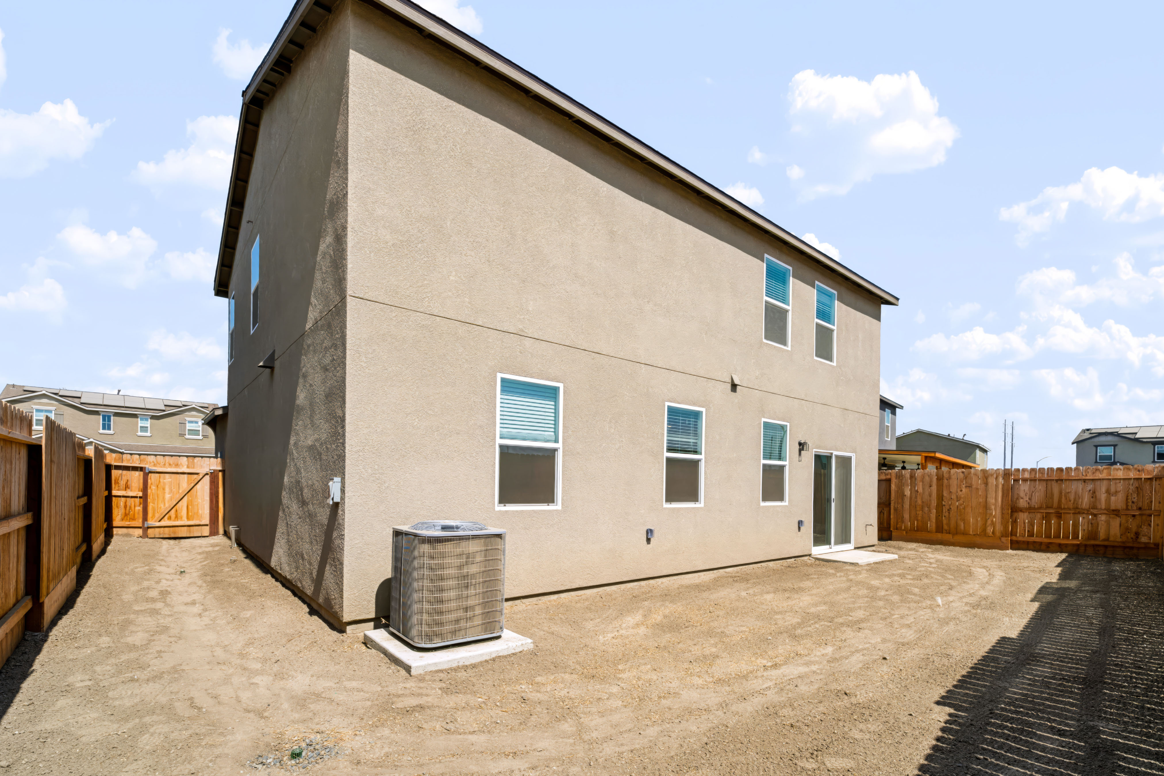 A building with a fence around it.