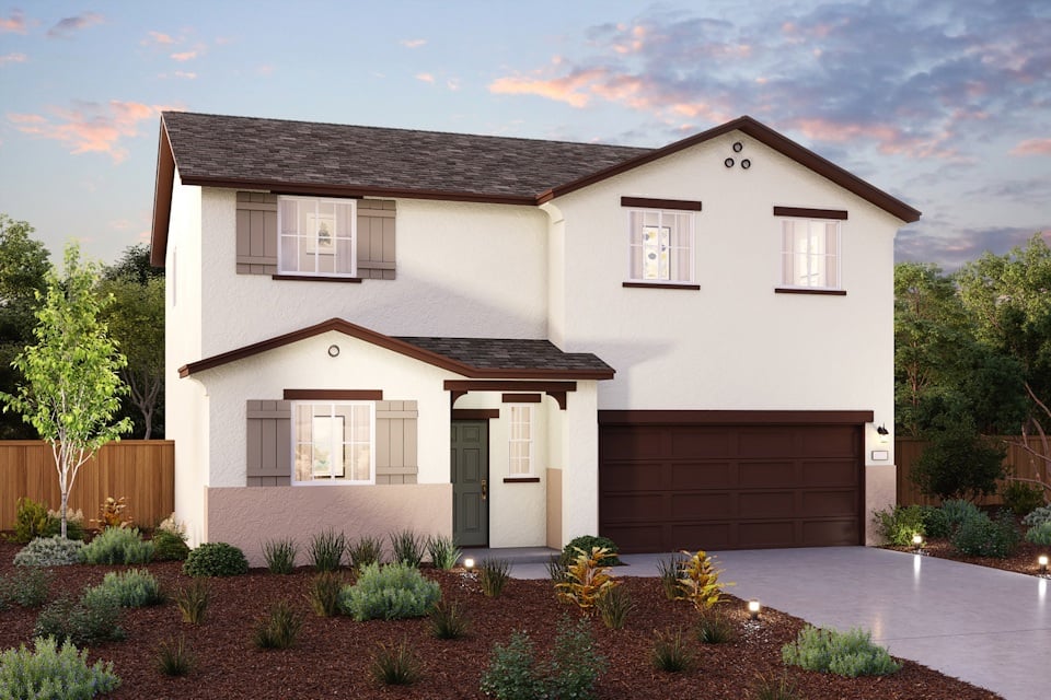 A house with a garage.