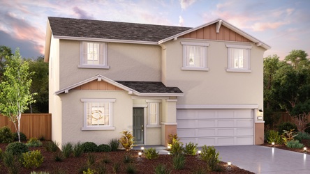 A house with a driveway.