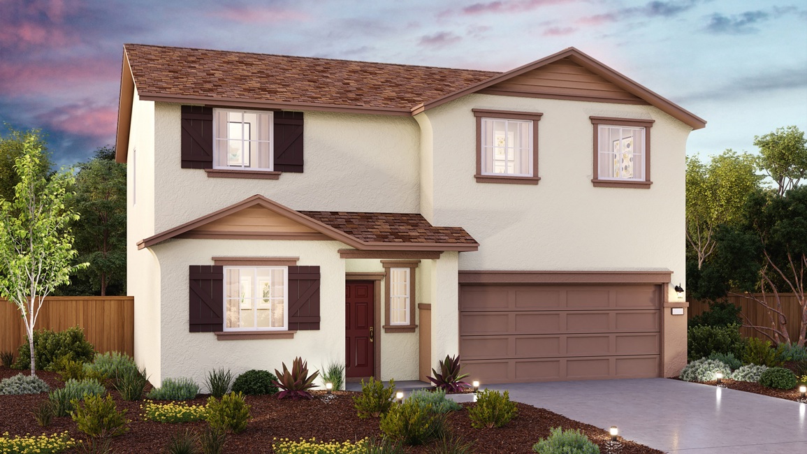 A house with a driveway.