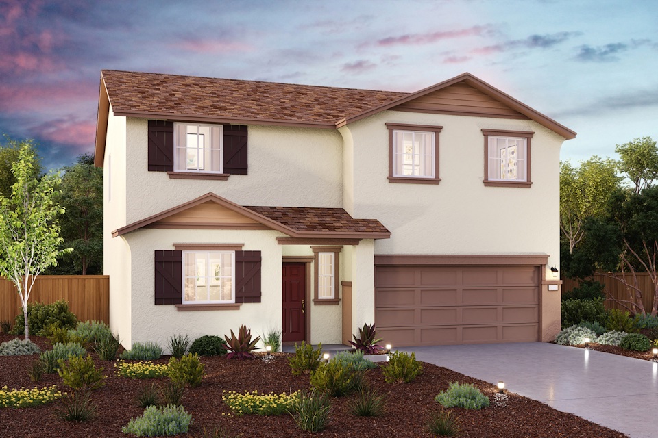 A house with a driveway.