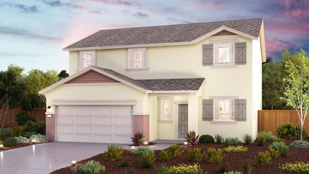 A house with a garage.