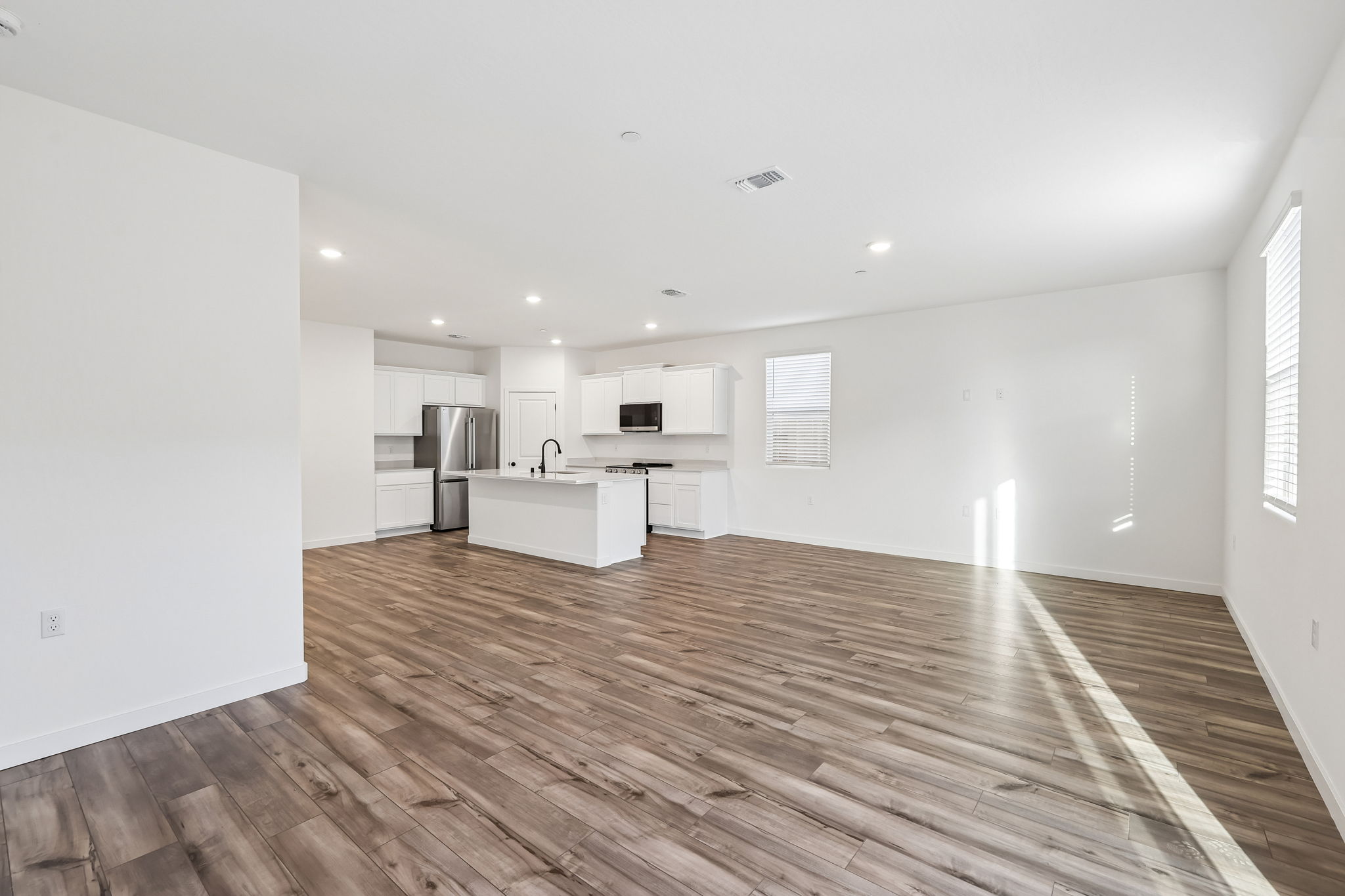 A large empty kitchen.
