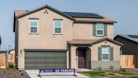 A house with a garage.