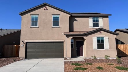 A house with a garage.