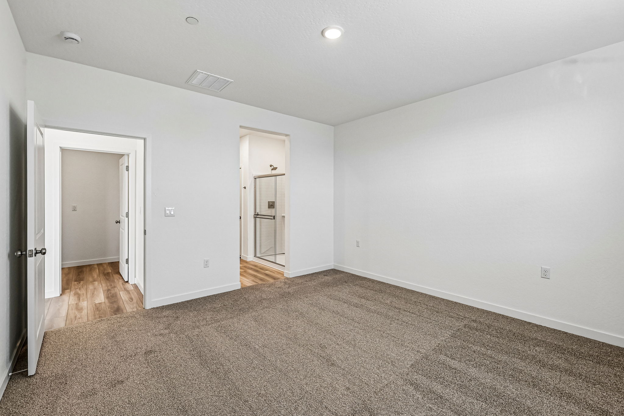 A room with white walls.