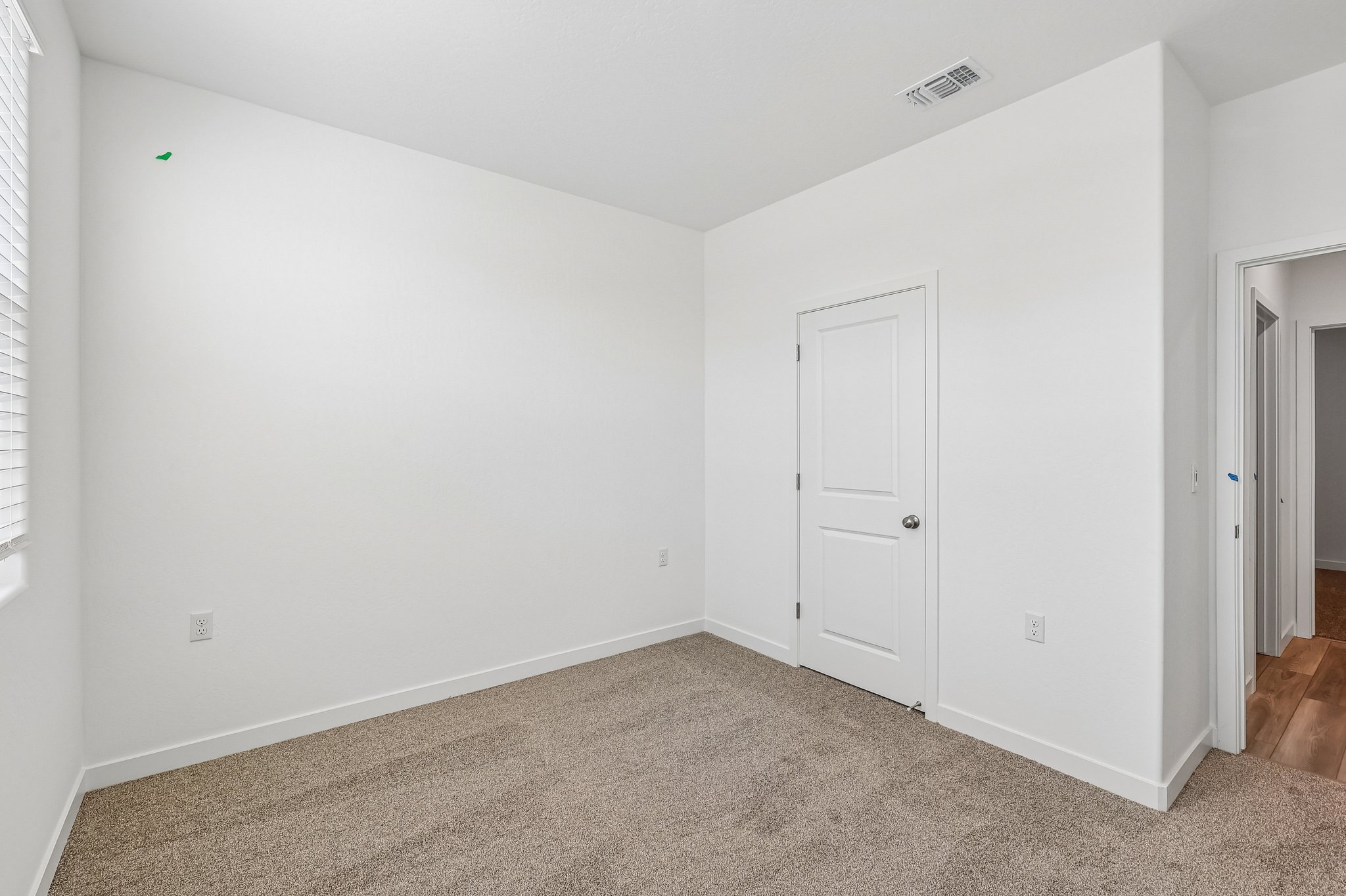 A room with white walls.