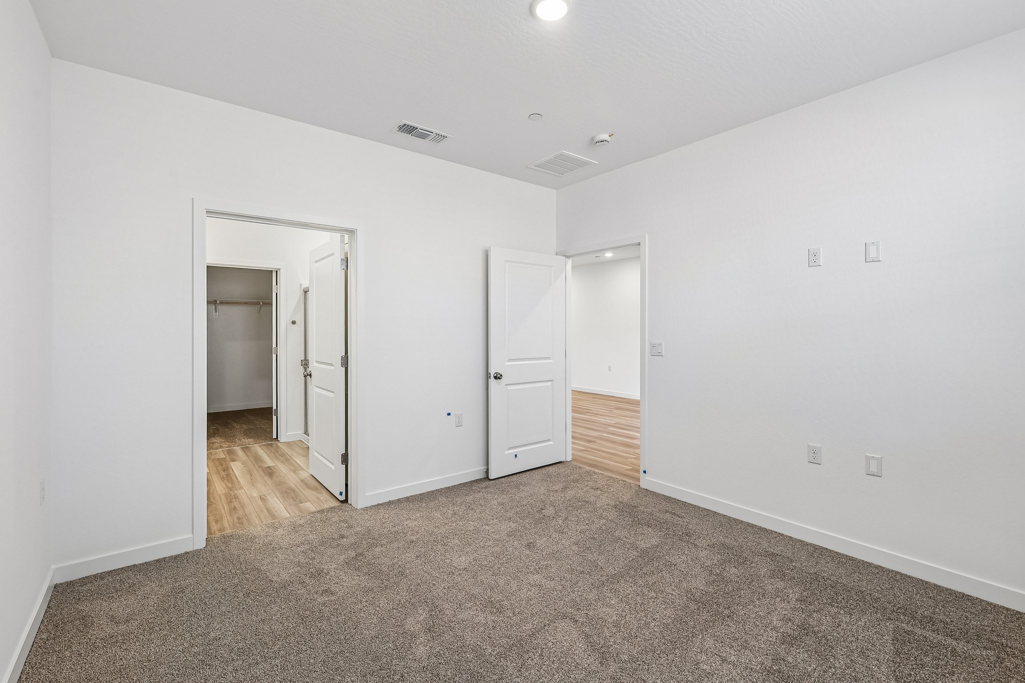 A room with white walls.