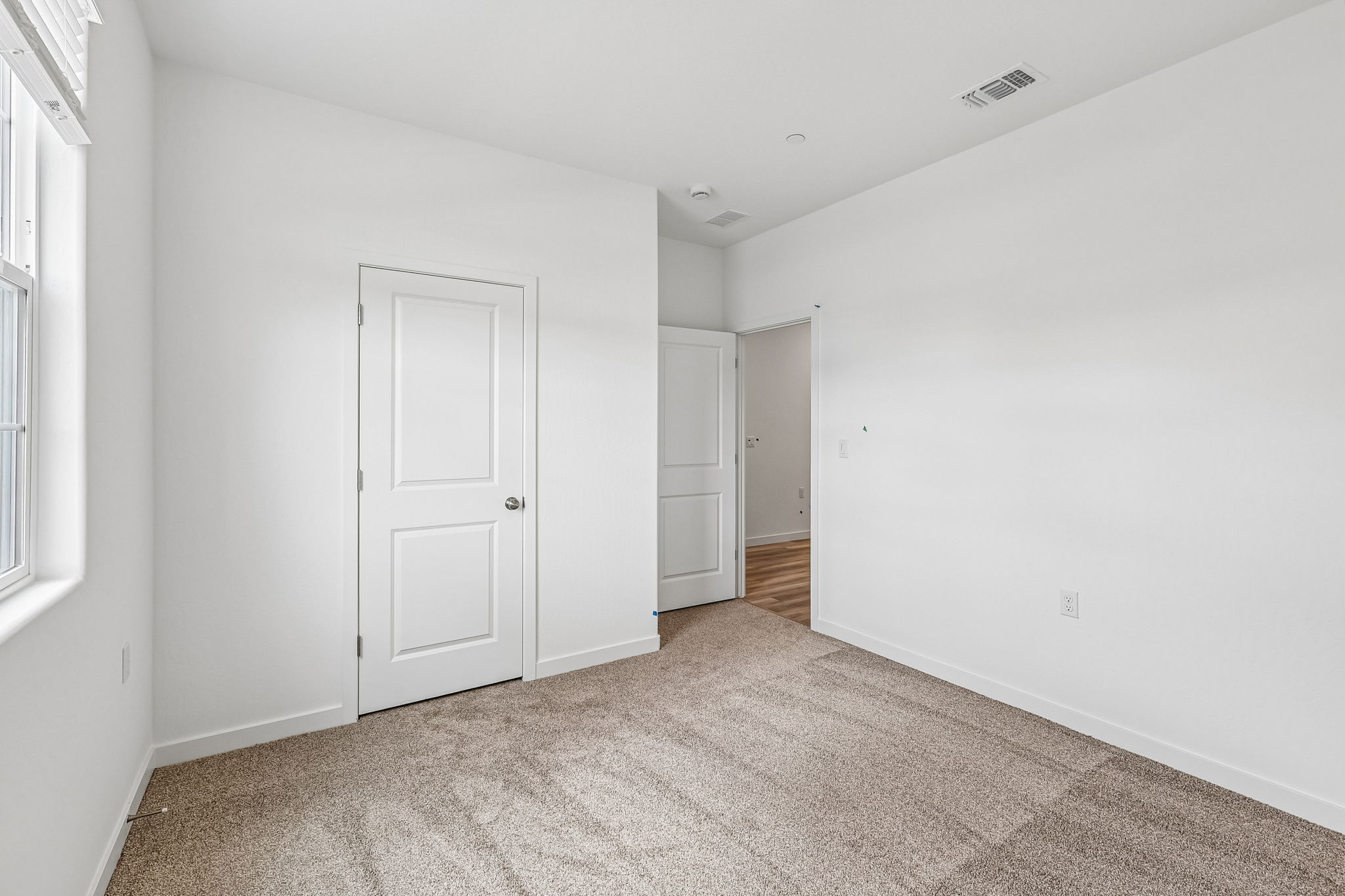 A room with white walls.