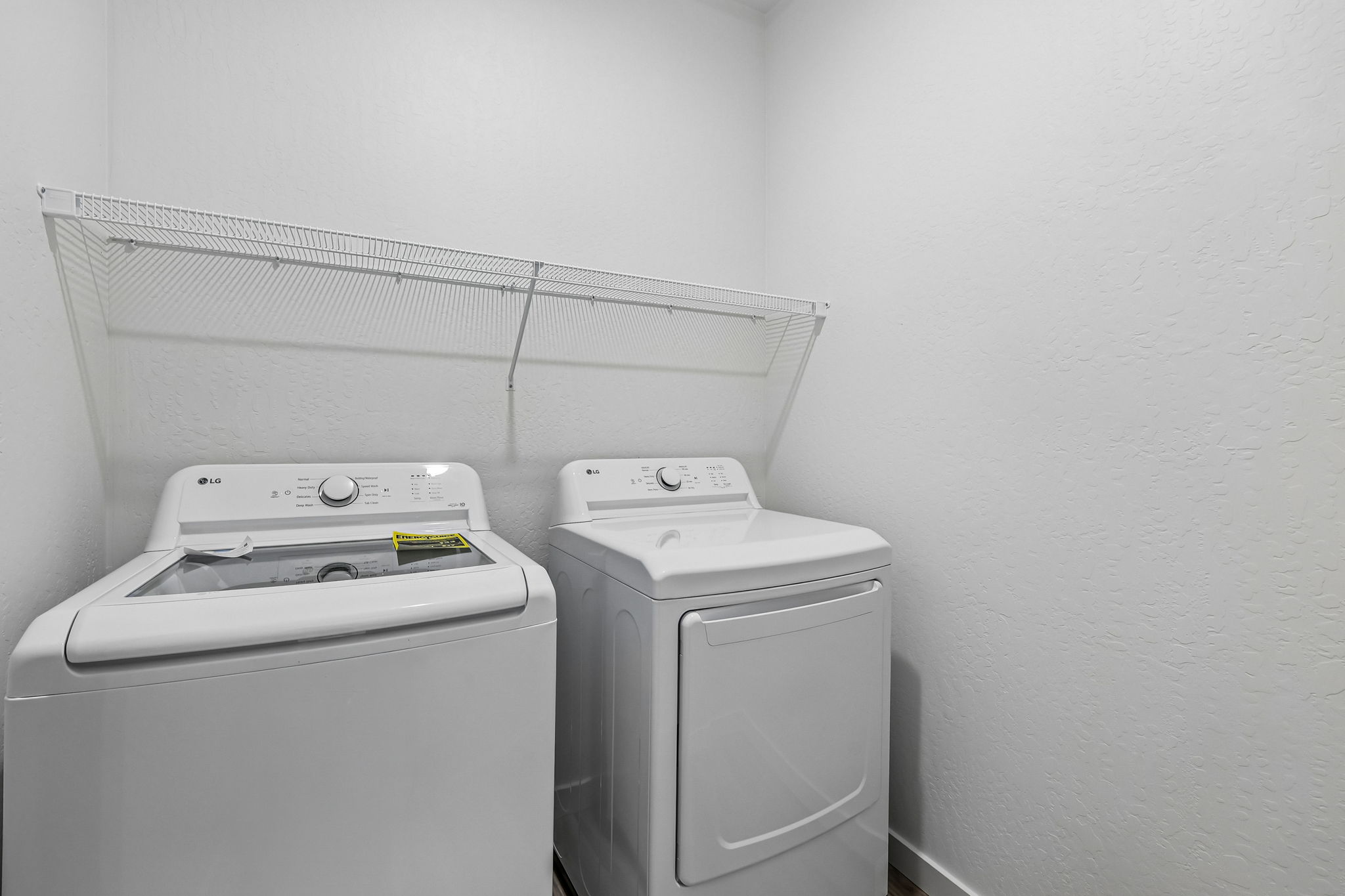 A washing machine and dryer.
