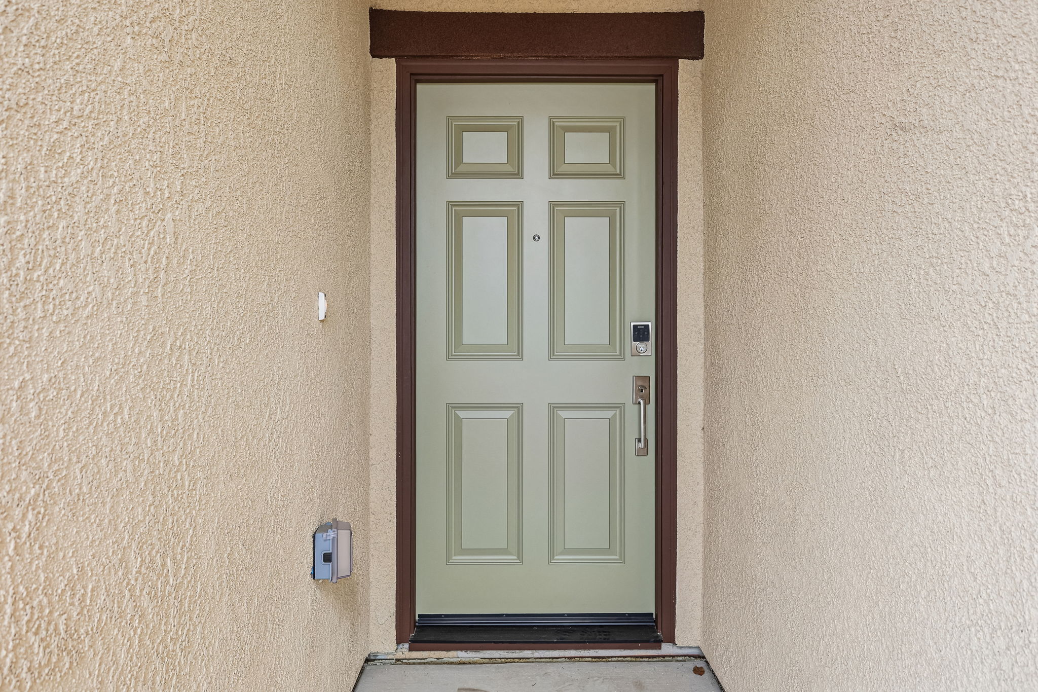 A door in a room.