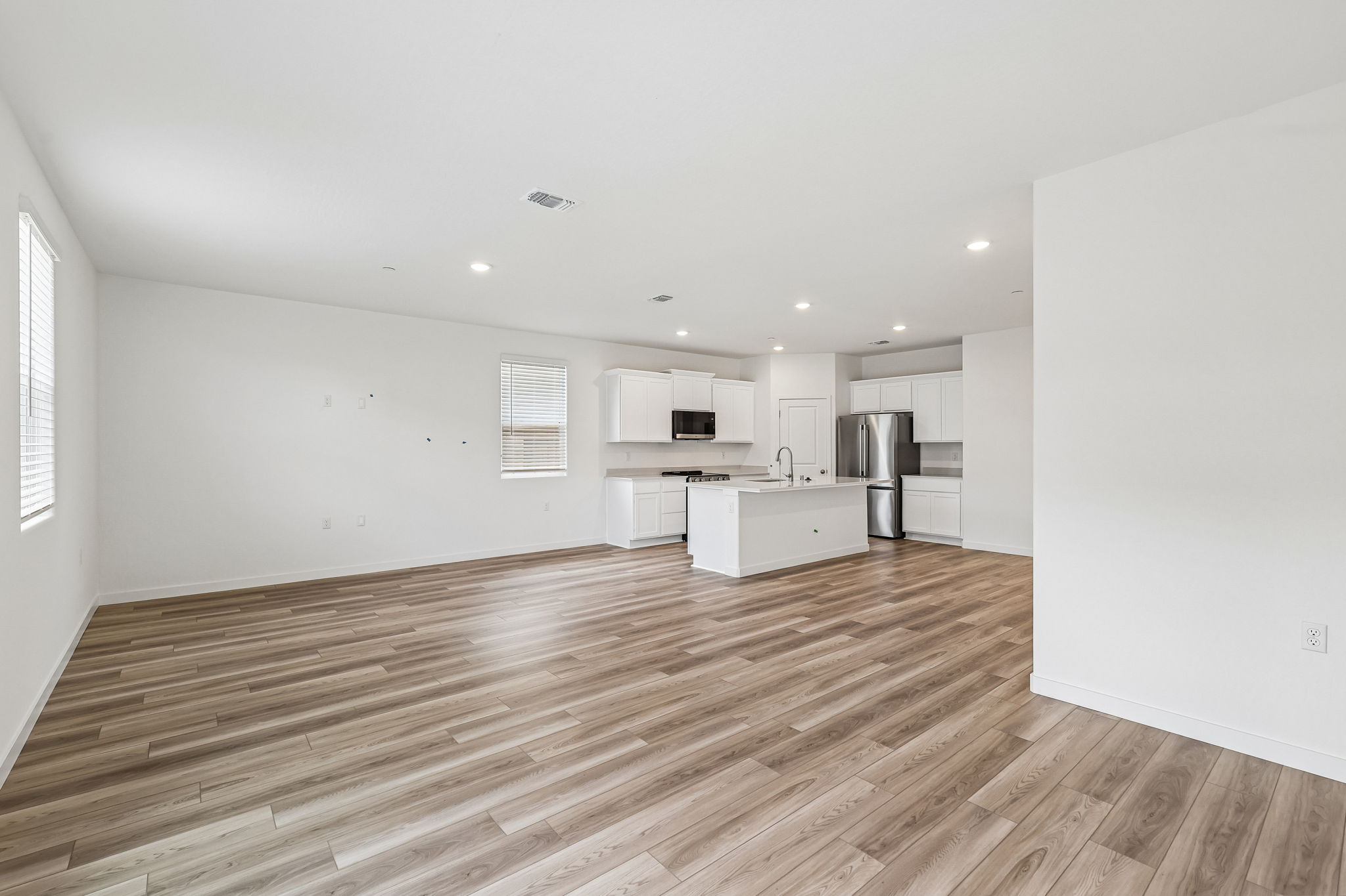 A large empty kitchen.