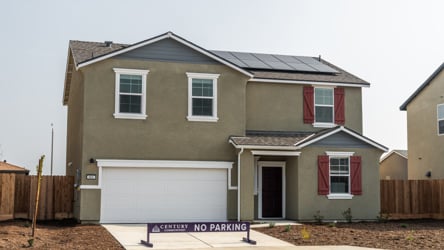 A house with a garage.