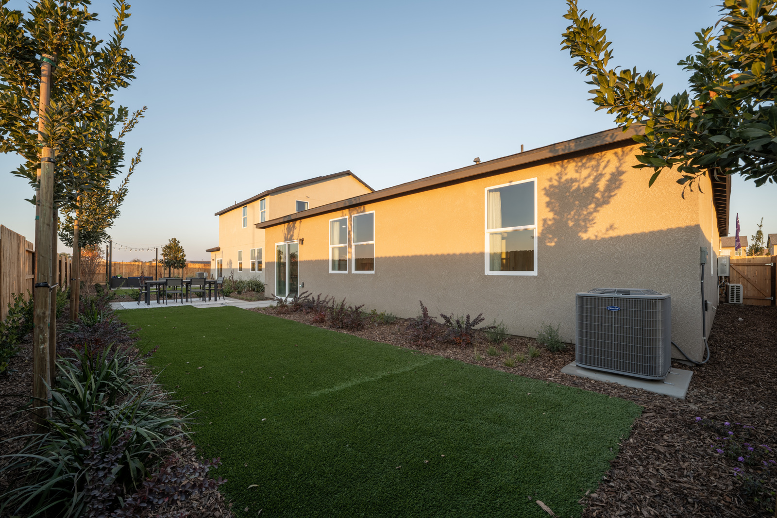 A house with a yard.