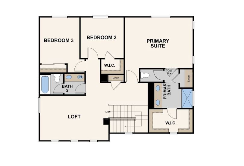 olivewood, auburn lot 6 second floor, floor plan, fresno, ca