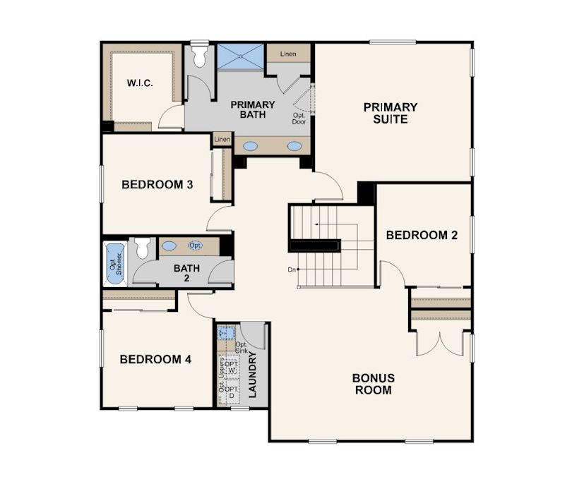 olivewood, crimson lot 8 second floor, floor plan, fresno, ca