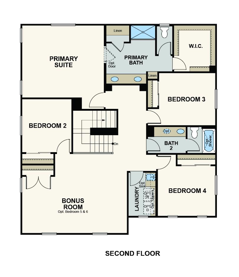 olivewood, crimson floor plan, second floor, fresno, ca