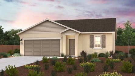 A house with a garage and a driveway.