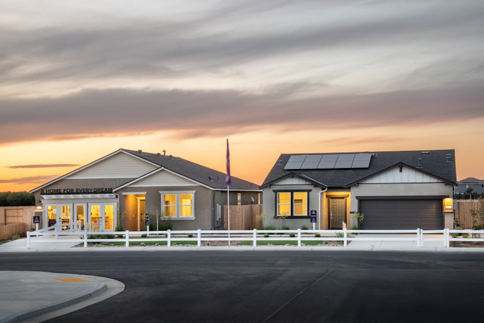 A building with a fence around it.