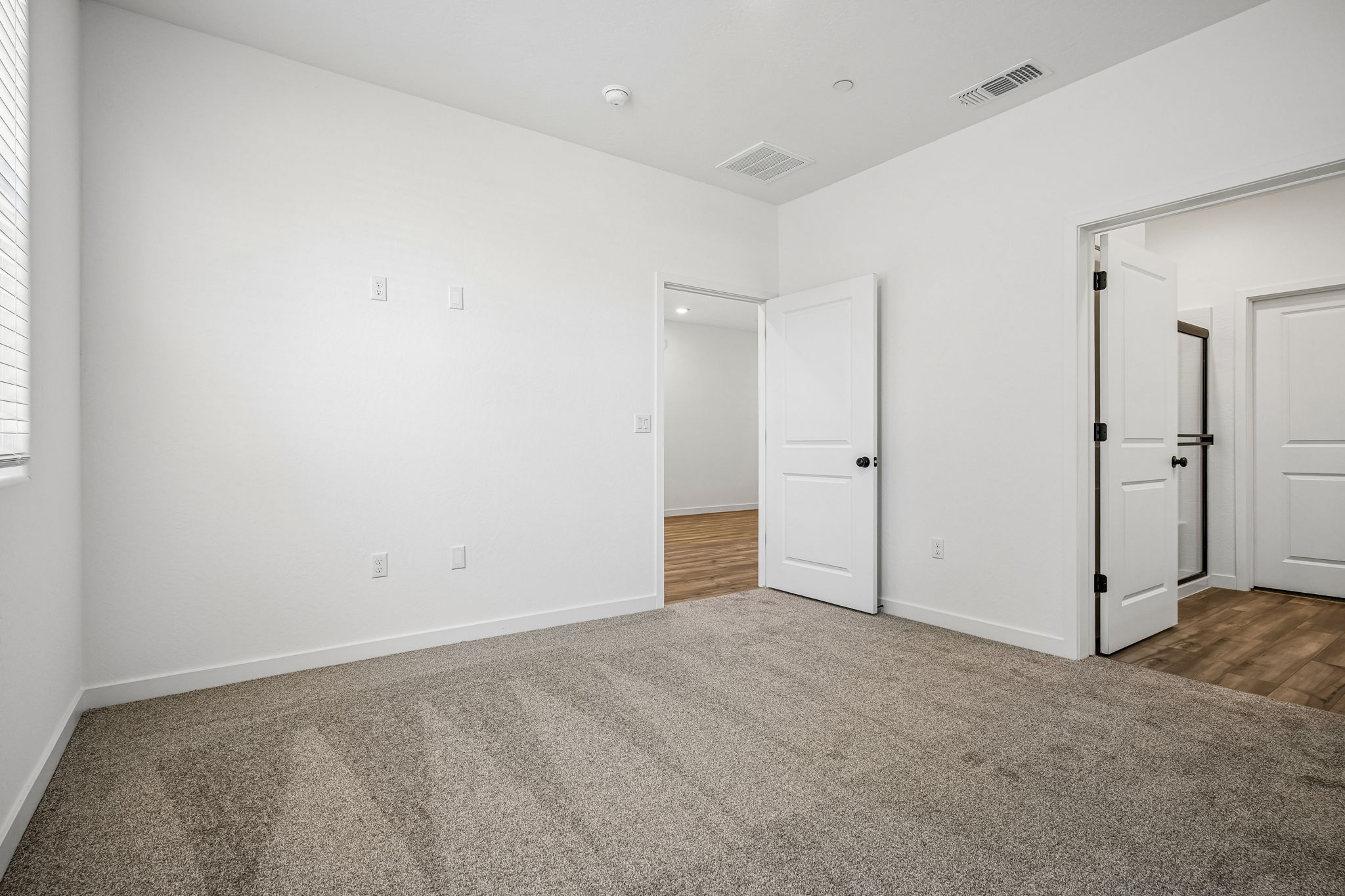 A room with white walls.