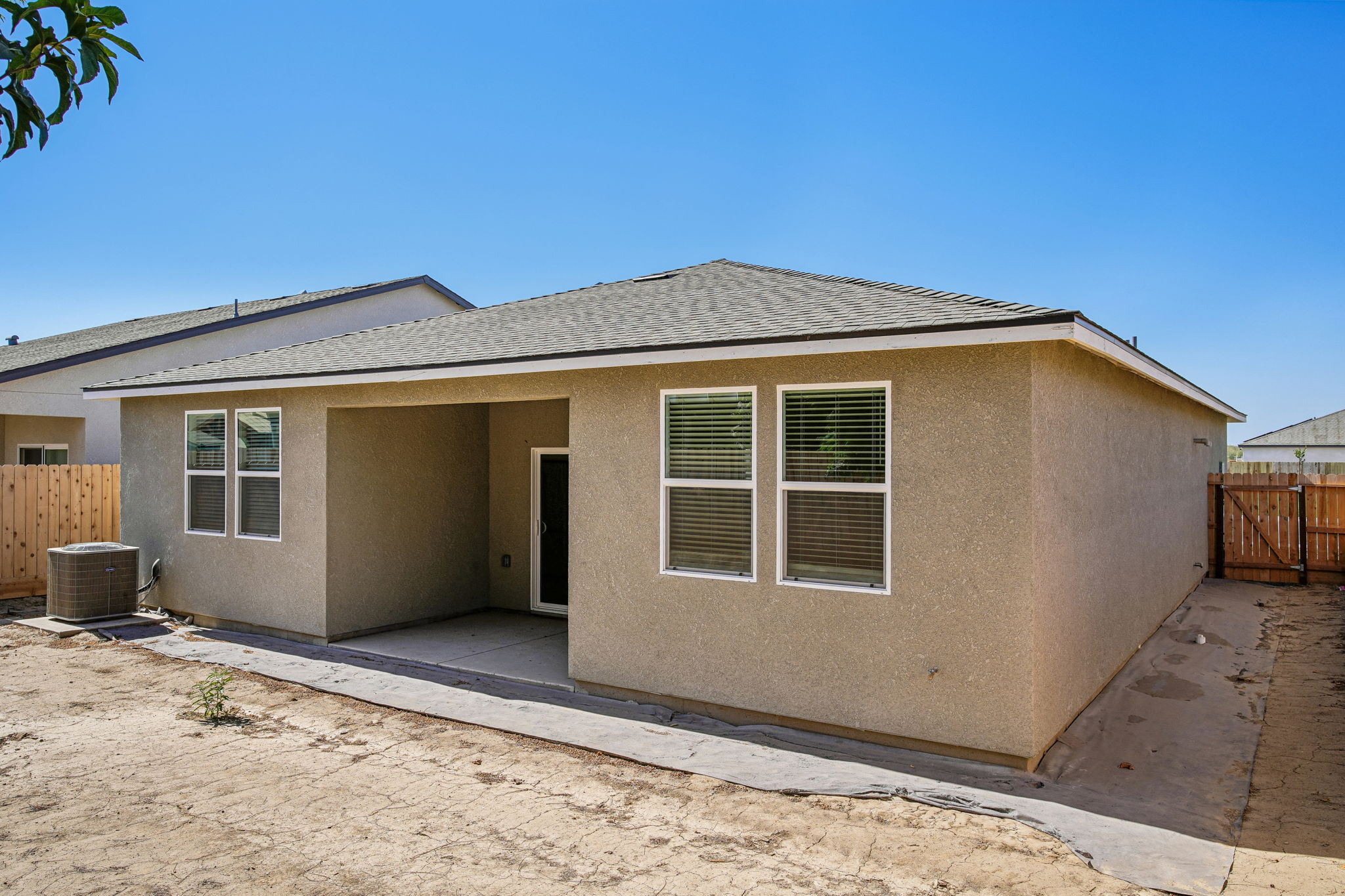 A house with a garage.