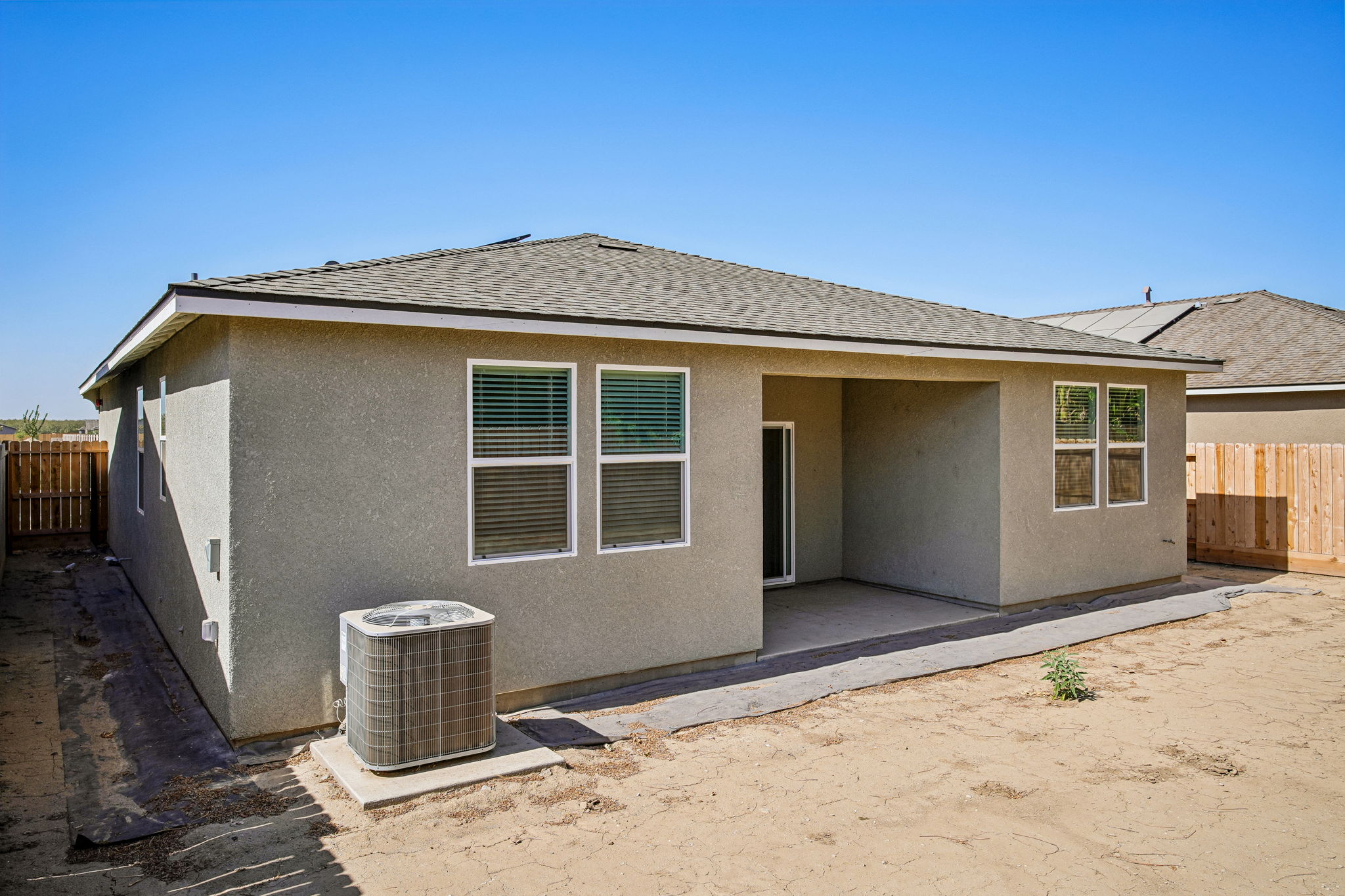 A house with a garage.