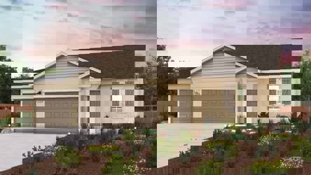 A house with a driveway.