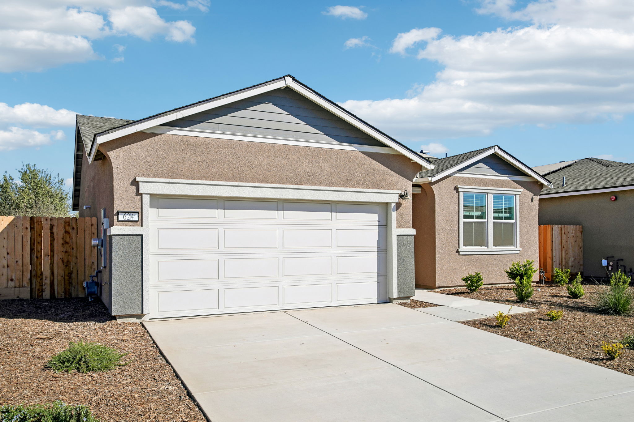 A garage with a garage.