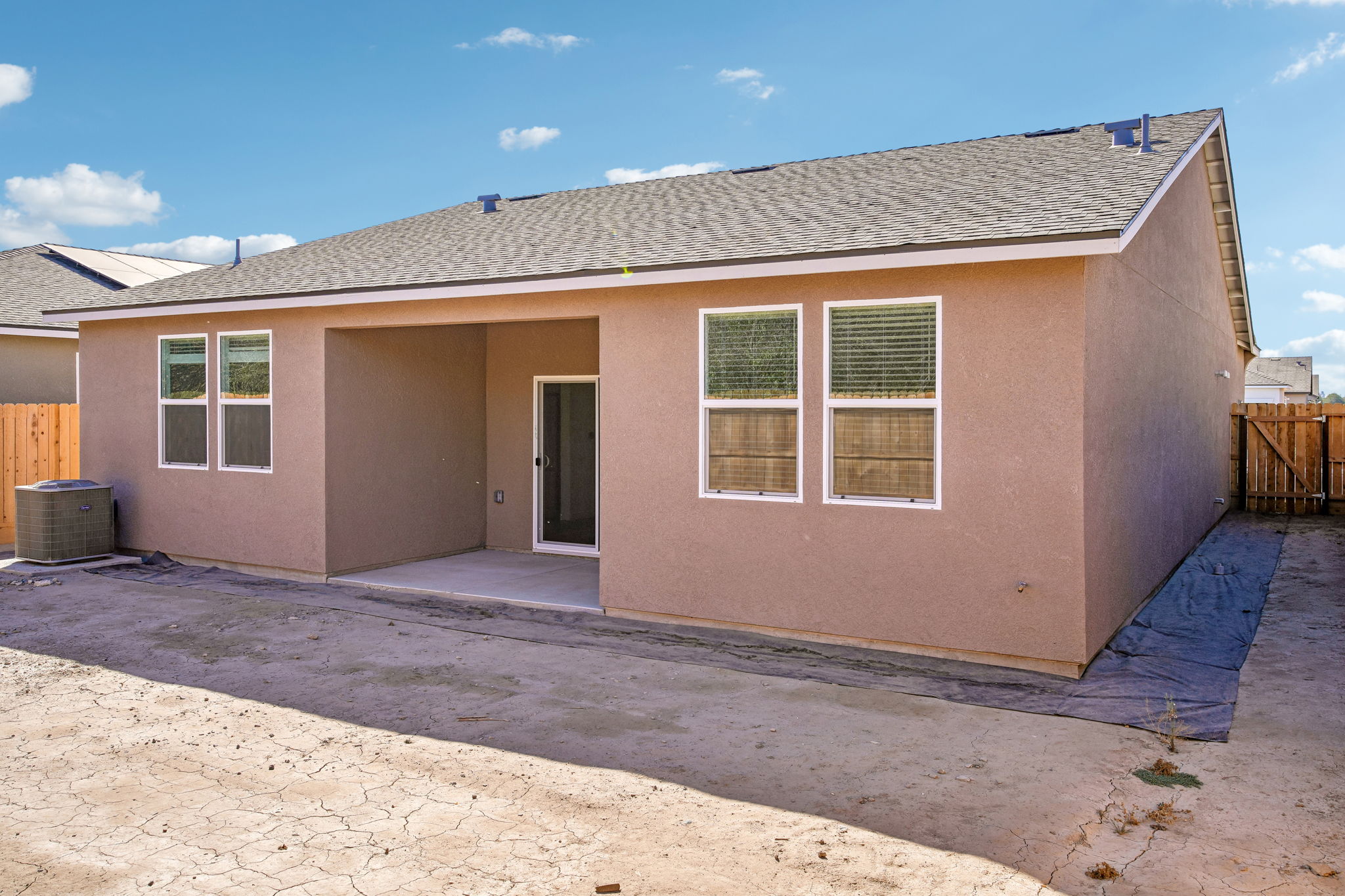 A house with a garage.