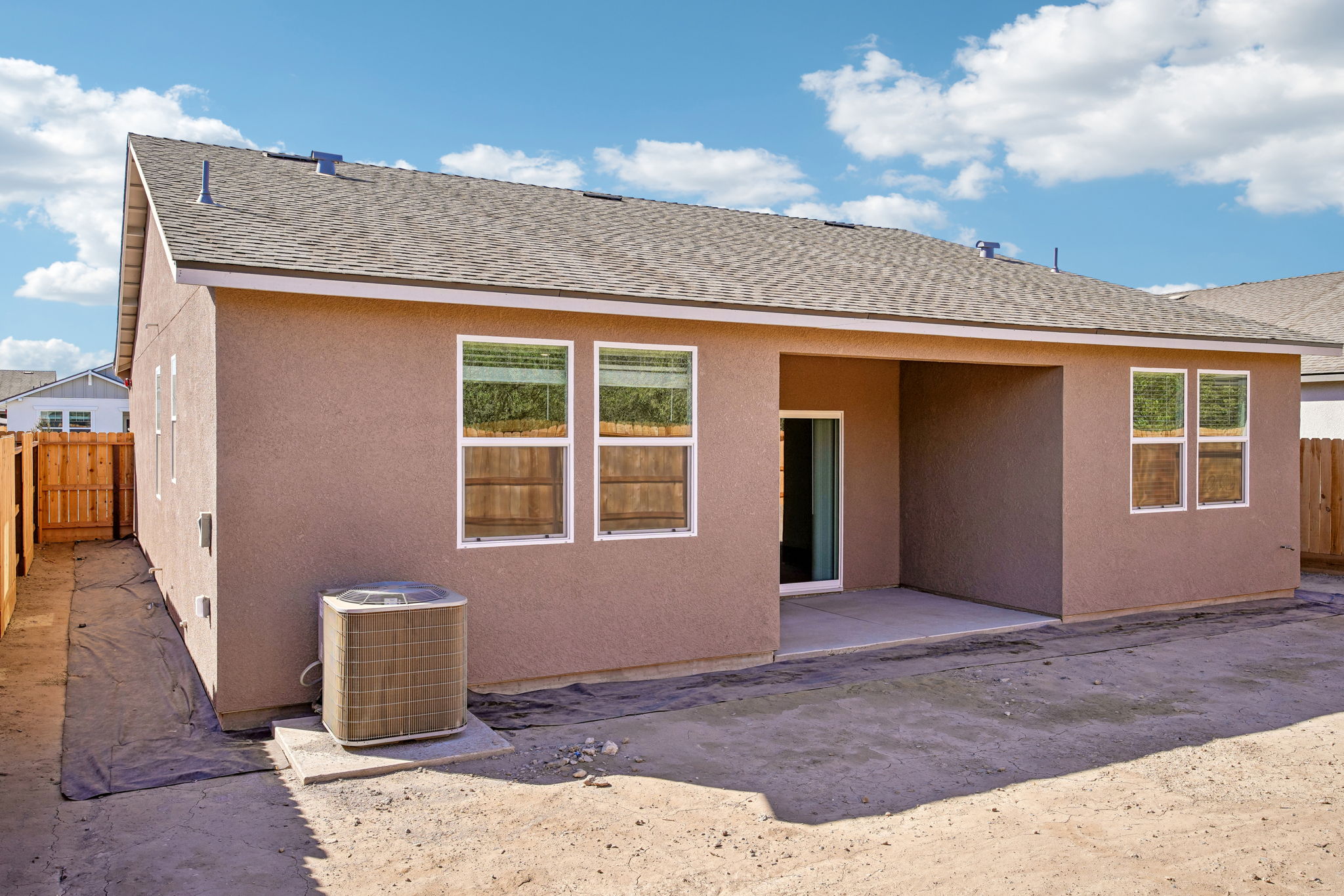 A house with a garage.