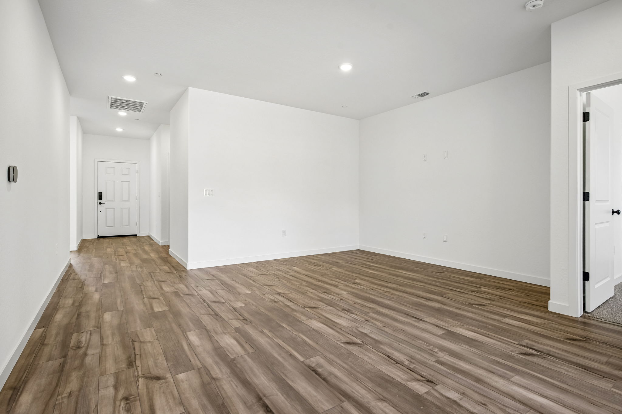 A room with white walls.
