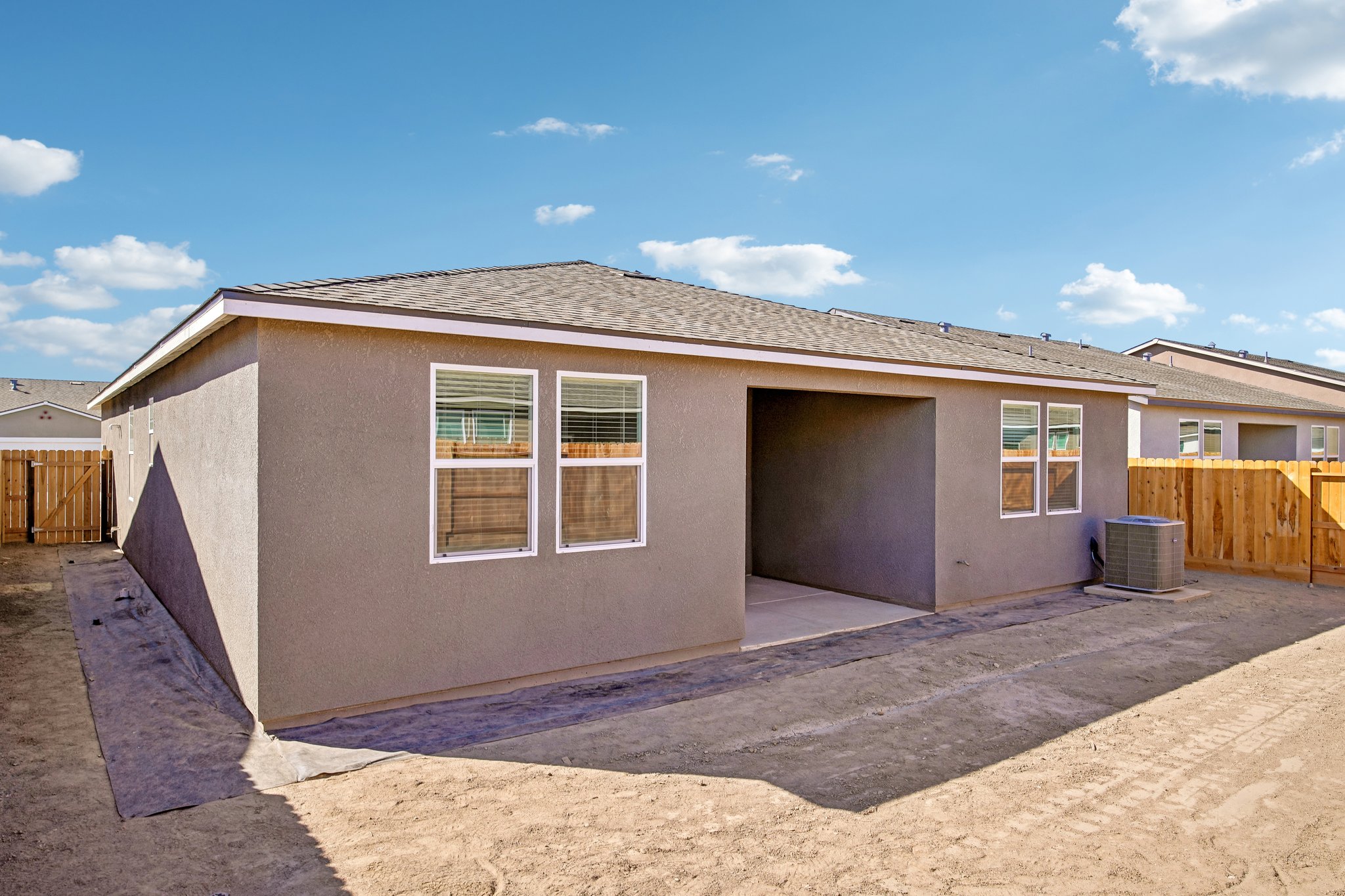 A house with a garage.