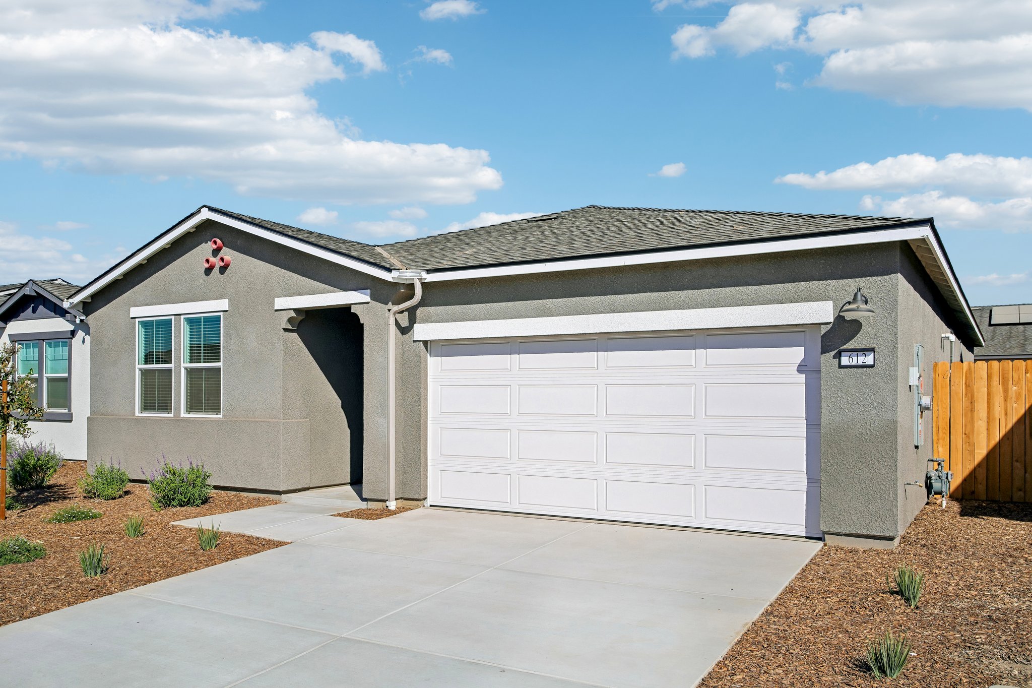 A garage with a garage.