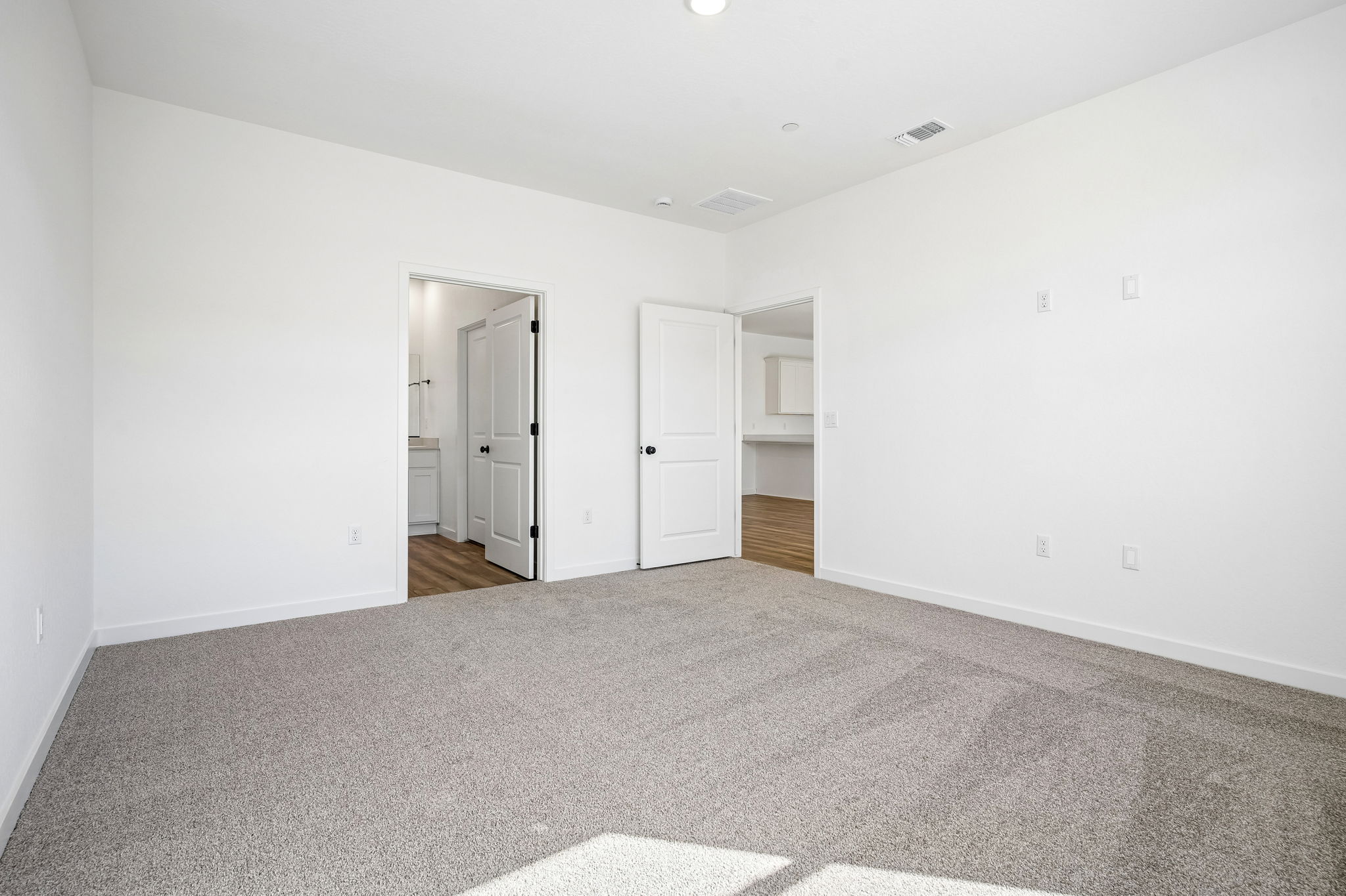 A room with white walls.