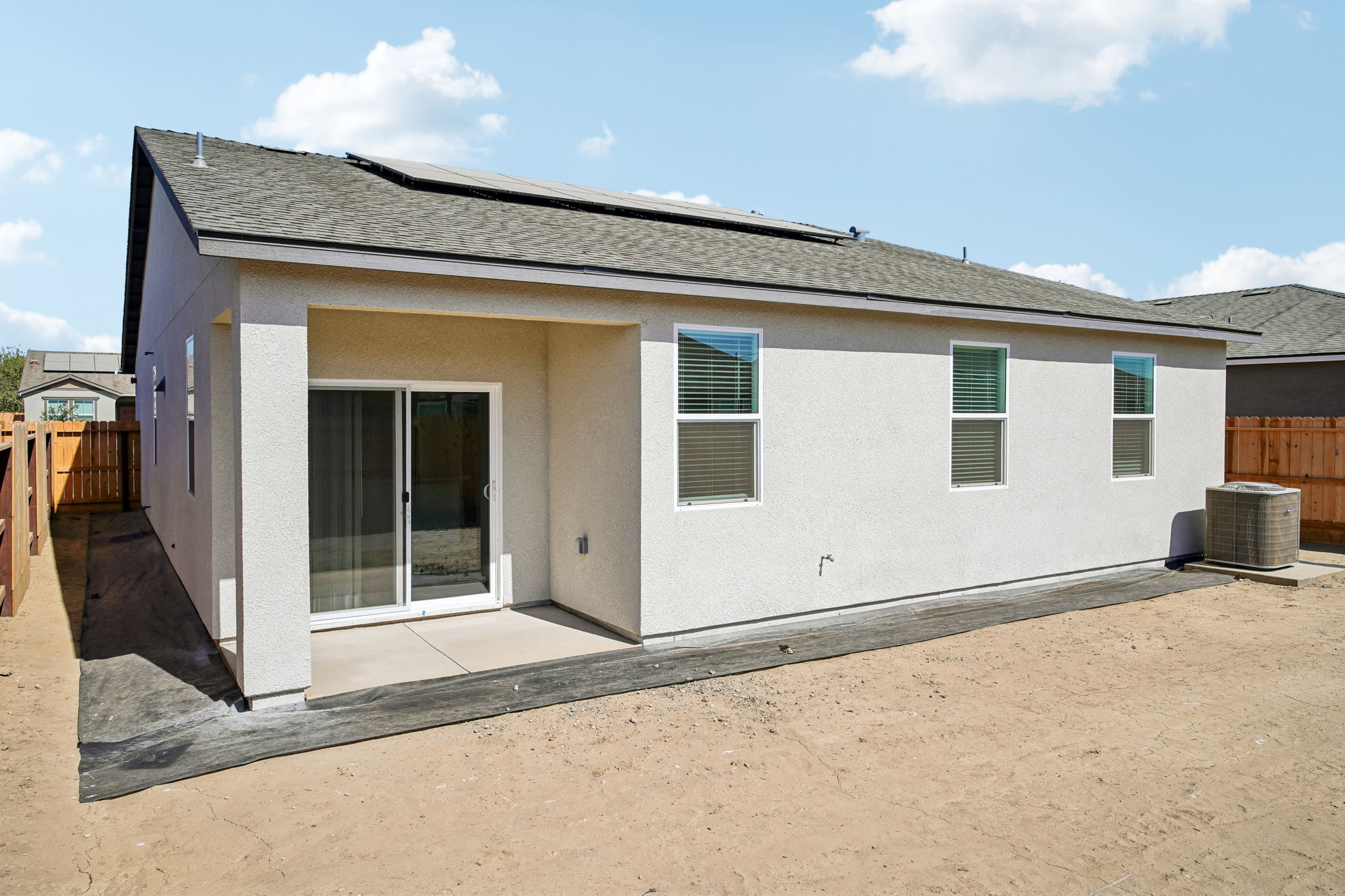 A house with a garage.