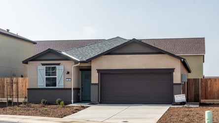 A house with a garage.