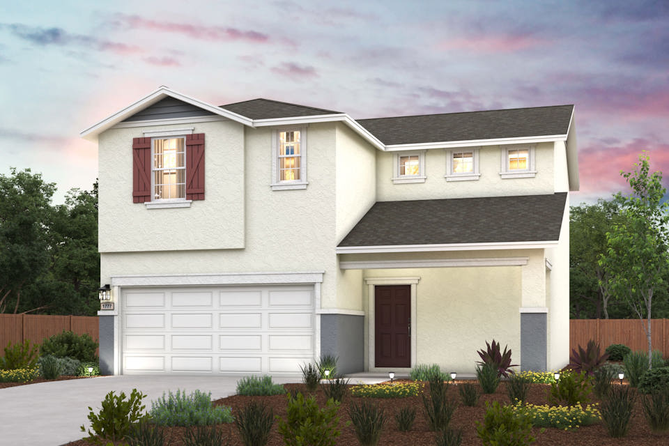 A house with a garage.