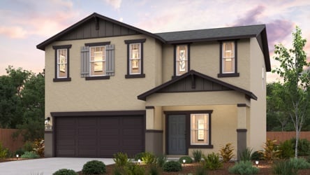 A house with a garage.