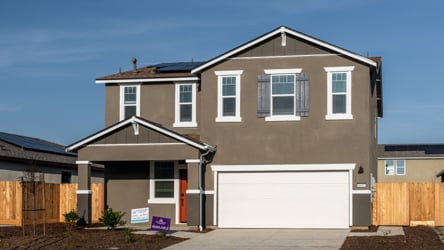 A house with a garage.