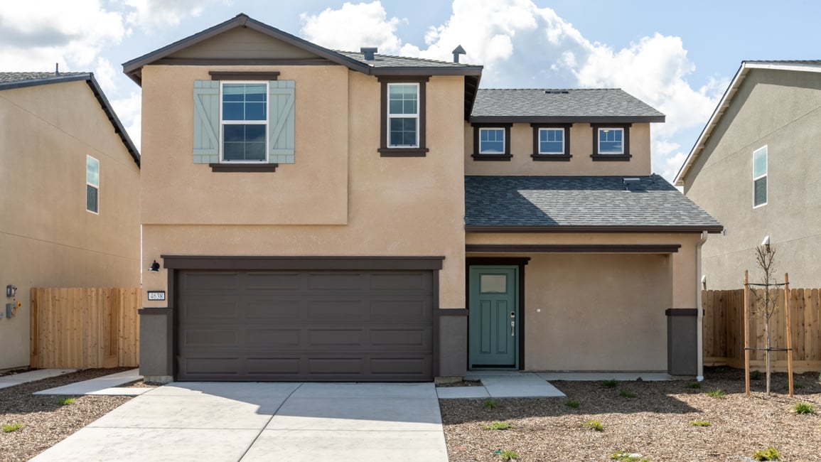 A house with a garage.