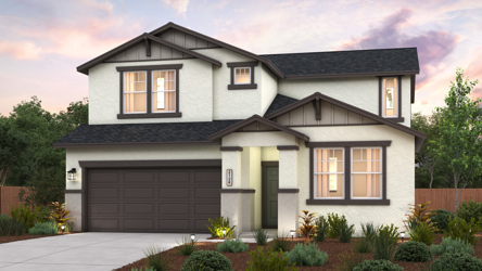 A house with a garage.