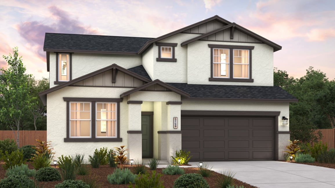 A house with a garage.