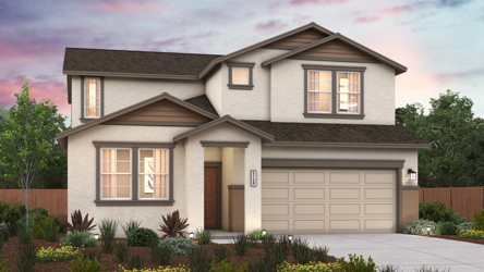 A house with a driveway.