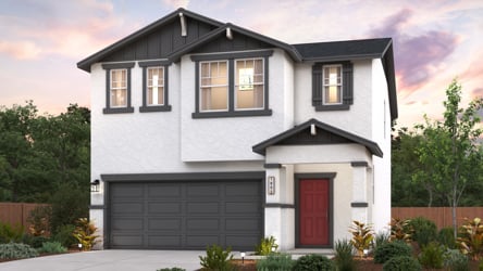 A house with a garage.