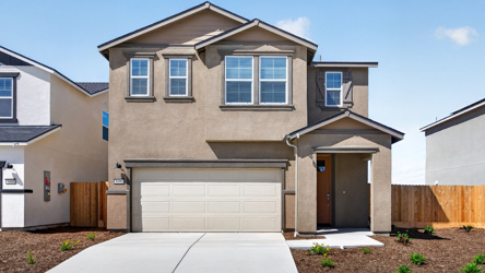 A house with a garage.