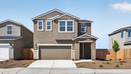 A house with a garage.