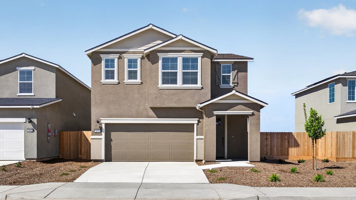 A house with a garage.