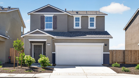 A house with a garage.